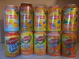 Lote de 81 latas de bebidas diversas - Frutea e Lipton Ice Tea