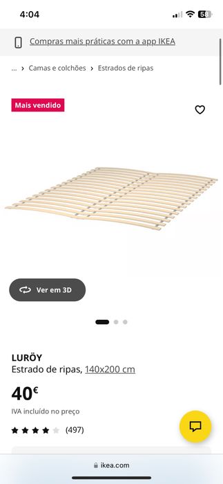 Cama ikea slattum