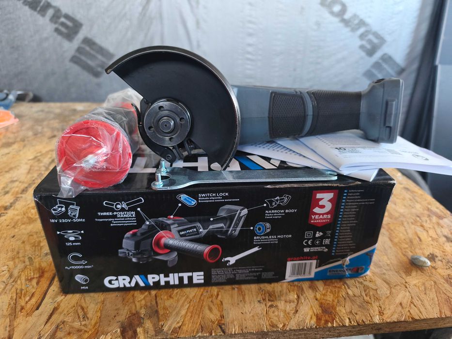 Szlifierka kątowa akumulatorowa 18V Graphite 58G026 Energy+