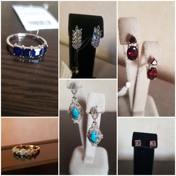 Серебрянные сережки кольца комплекты