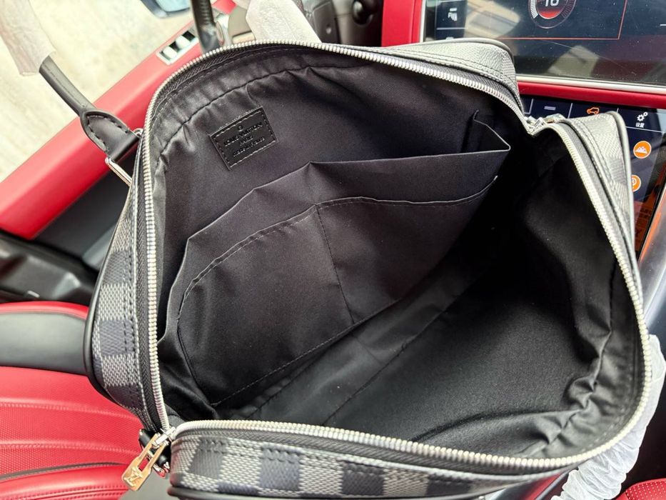 Чоловічий шкіряний портфель louis vuitton мужская кожаная сумка ноут