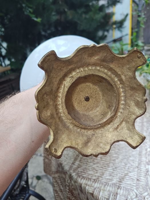 Stara patera mosiężna porcelana