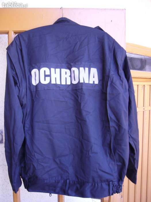 Bluza z napisem "ochrona"