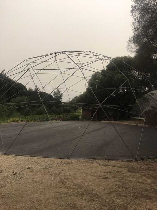 Dome estrutura ferro 20m diam. 250m2 . Só para Sombra,cobertura Lycras extra para sombra