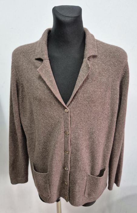 PETER HAHN roz. 50 3/4XL sweter kaszmir 100 % kardigan damski premium