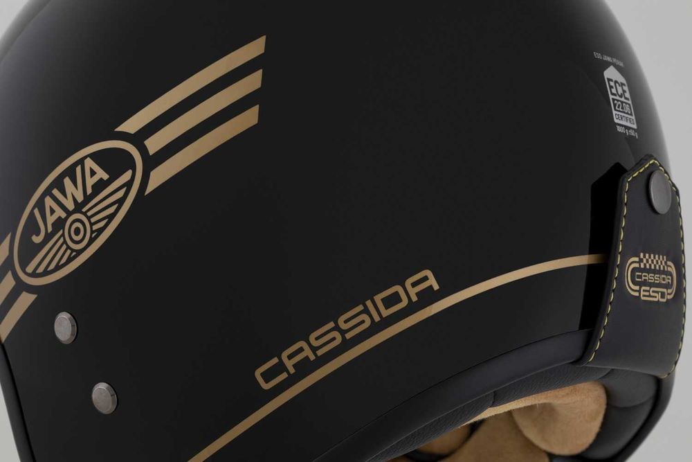 Kask motocyklowy CASSIDA ESO WŁÓKNO szklane pod intercom XS-3XL