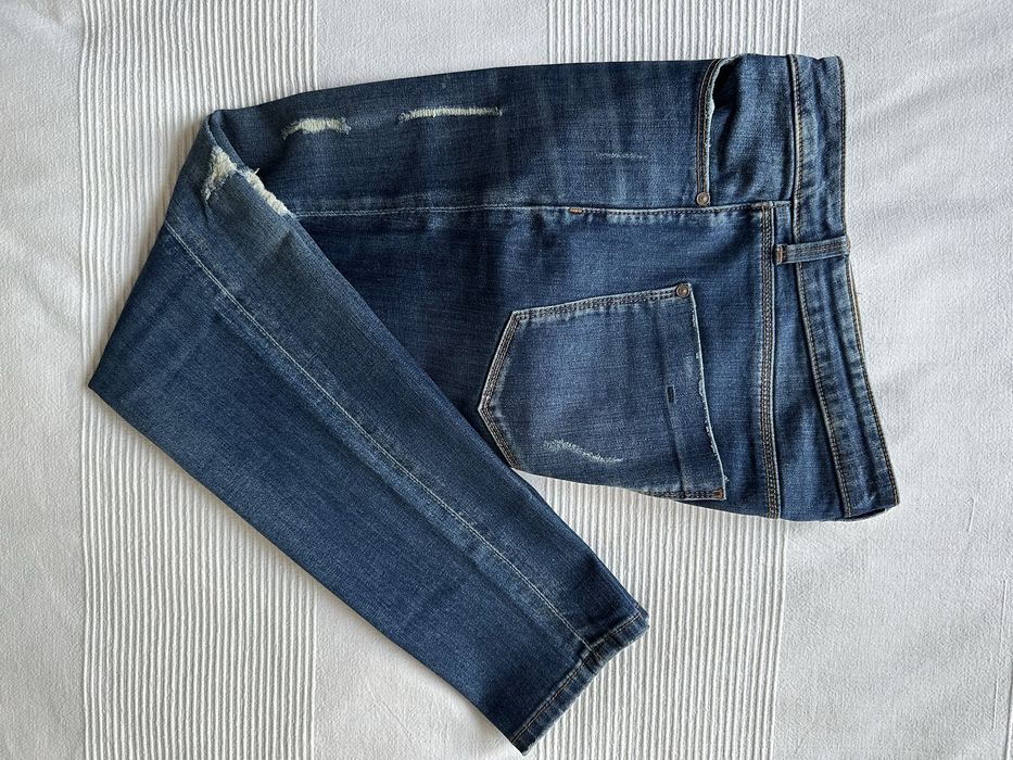 Dzinsy granat rozm. L, skinny z elastanem