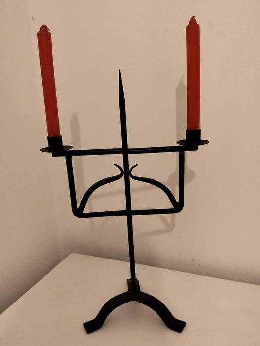 Castiçais com as velas