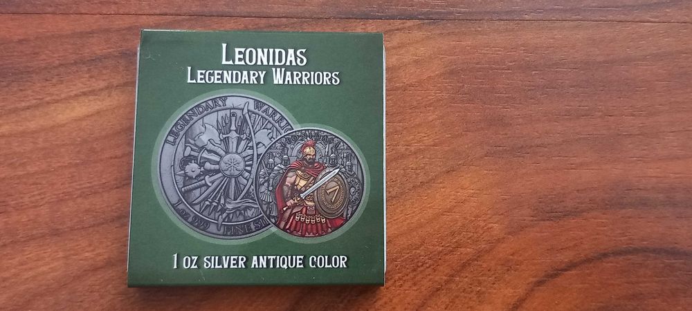 Moeda 1oz "Leonidas" colecção Guerreiros lendários