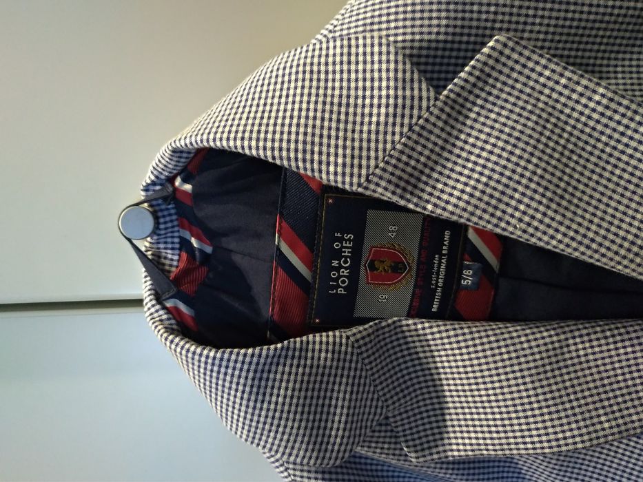 Blazer LION OF PORCHES Xadrez cotoveleiras (5/6 anos)