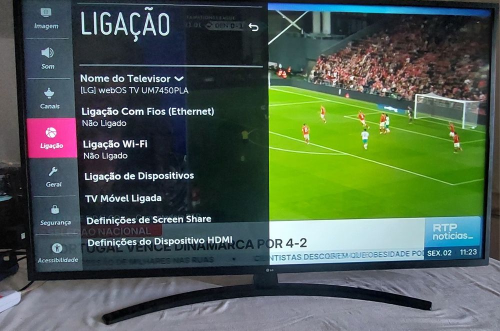 Smart-tv  Lg 55" tecnologia  4k ultra HD Nano Cell
