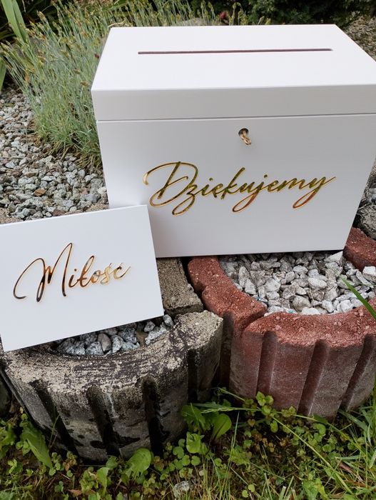 Pudełko na koperty i obrączki ślubne