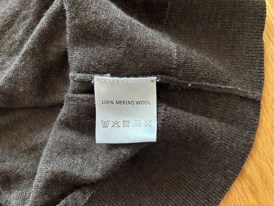 Sweter LINEA, wełna merino, cienki, roz. L