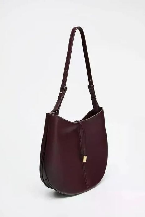 жіноча сумка-хобо темно-бордового