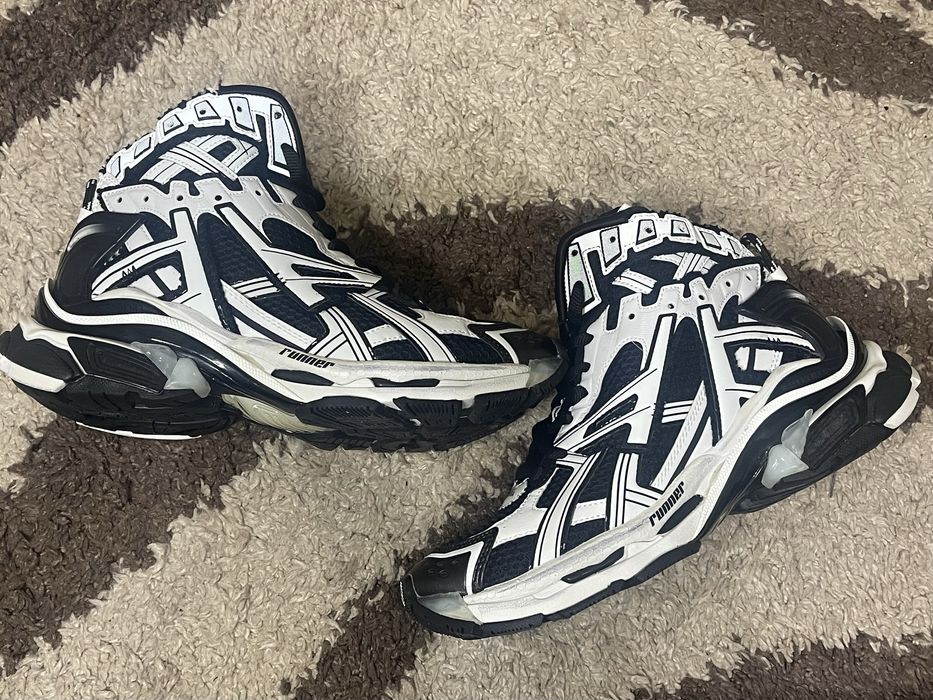 42 size! високі Balenciaga runner black white