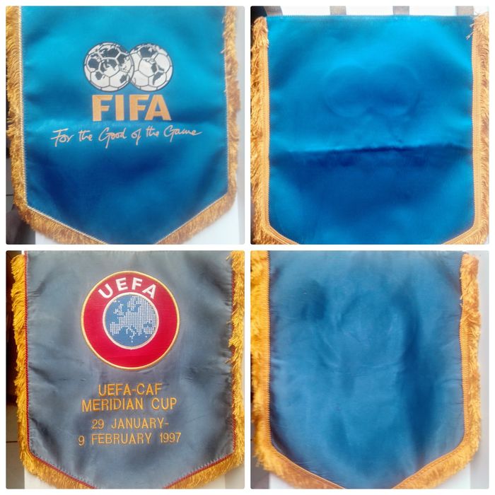 Galhardetes Oficiais  da FIFA 1993 e Uefa CAF Meredian CUP 1997