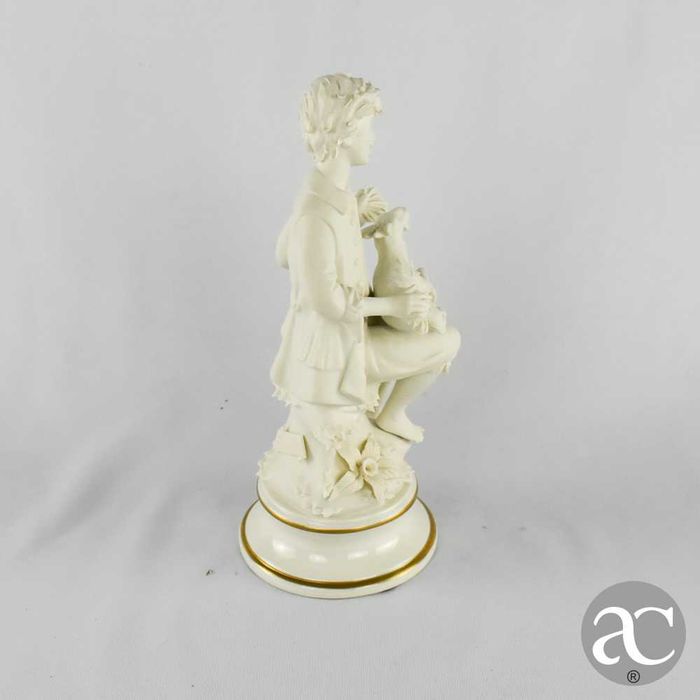 Figura de jovem pastor em biscuit Capodimonte “Marcolin”
