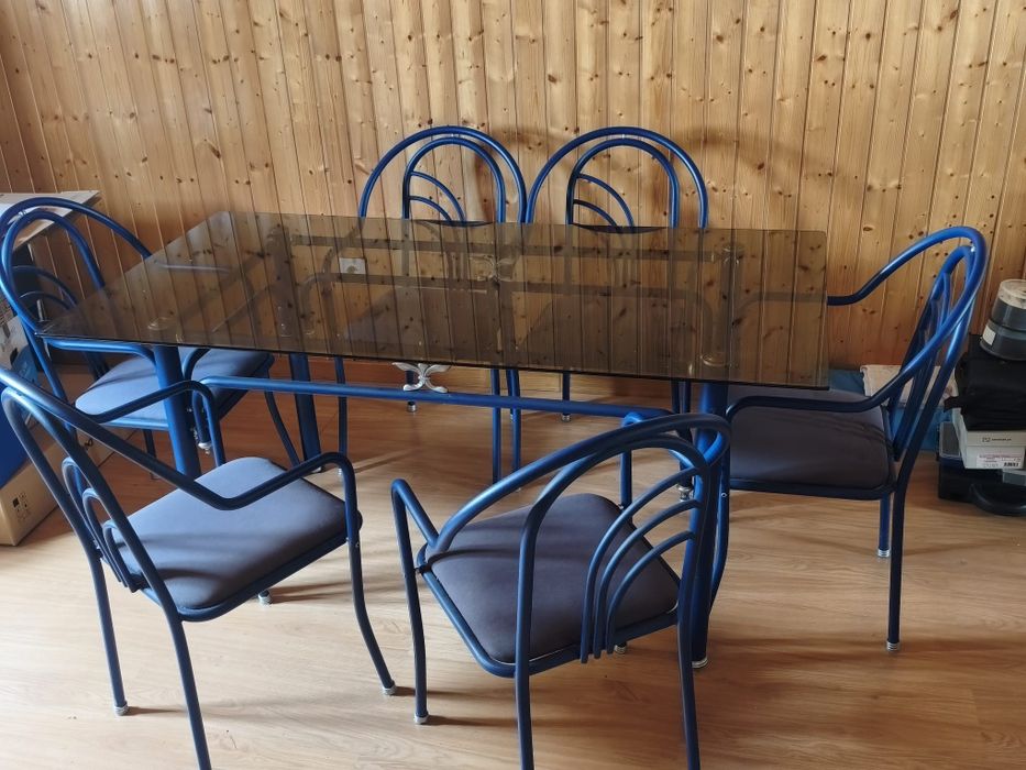 Mesa de Ferro com Cadeiras