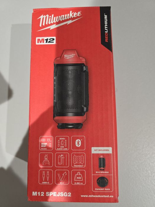 Milwaukee głośnik M12 bluetooth SPEJSG2 nowy