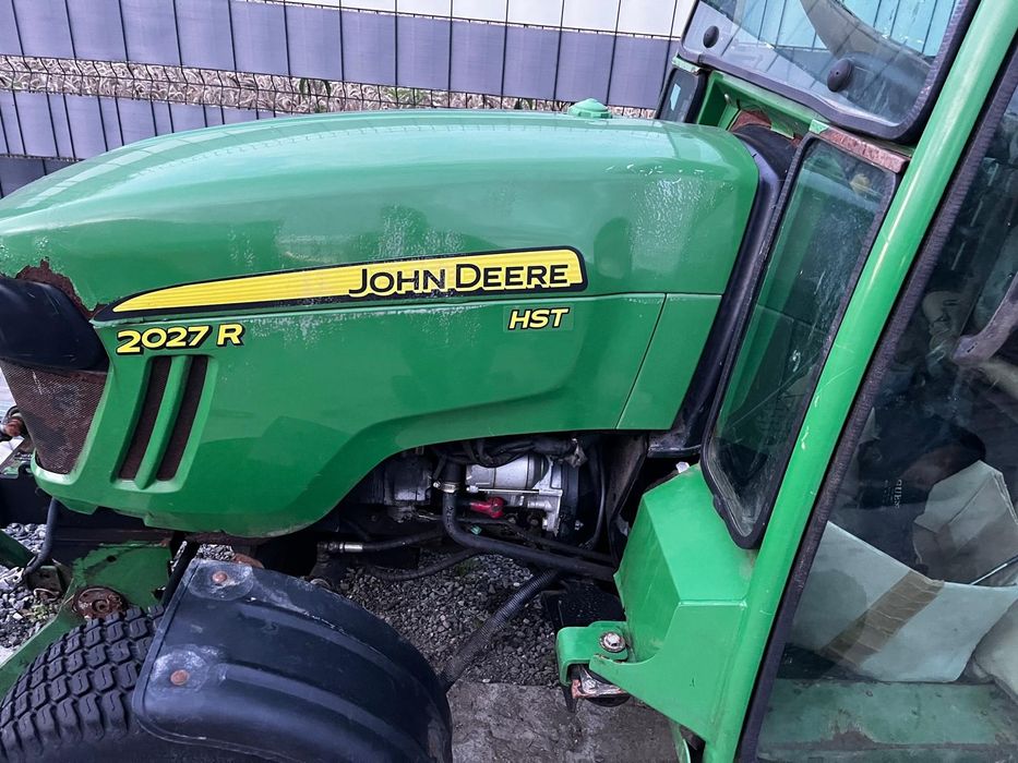 Traktorek john deere uszkodzony kabina tuz diesel 3 cylindry 4x4 yanmar kubota