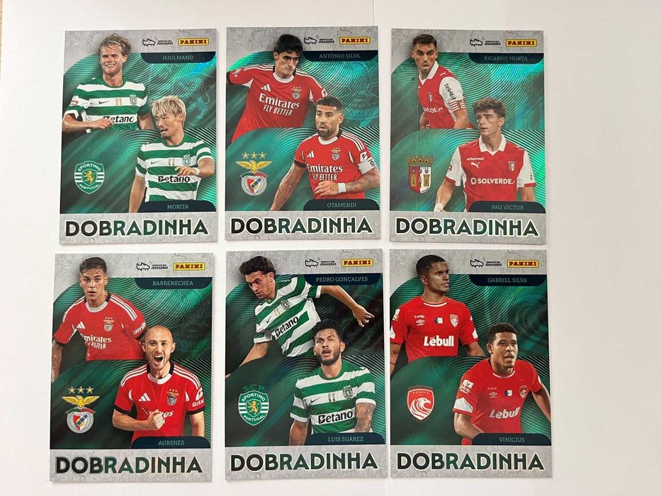 Lote de 6 Cartas especiais Dobradinha da coleção Idolos 2025-26