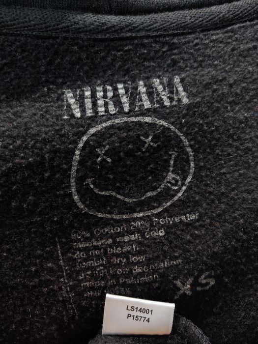 Oryginalna Bluza z Kapturem Hoodie Nirvana " Bleach"Size XS