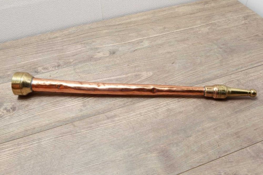 Antiga e grande Agulheta/ponteira de Bombeiro em Cobre e Latão