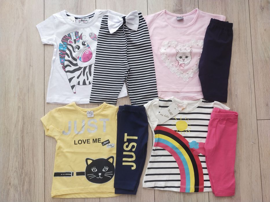 4 letnie komplety rozm 80 NOWE