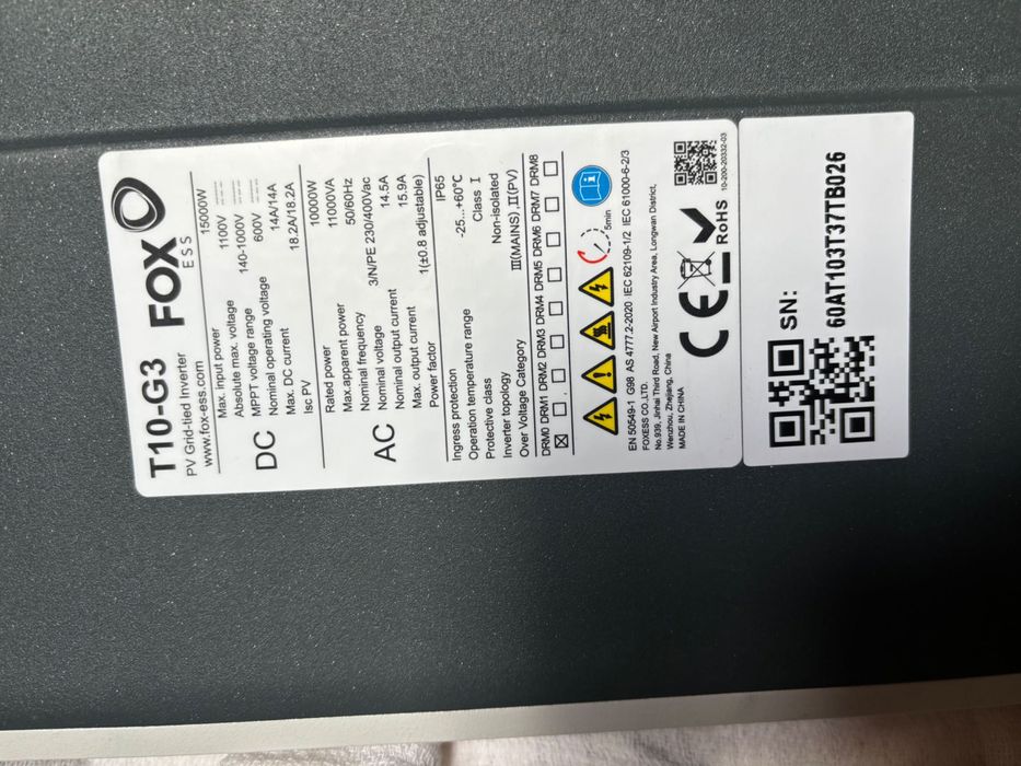 Sprzedam Inwenter falownik Fox Ess 10 kilowatów