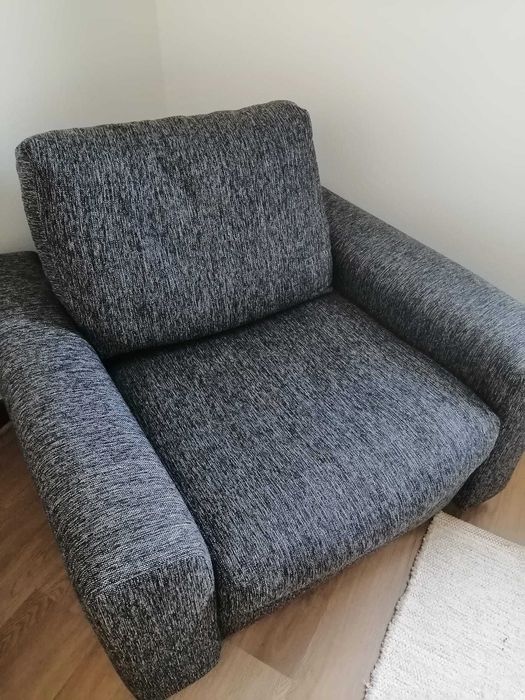 Conjunto elegante sofá & poltrona