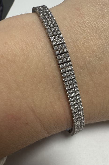 Золотой браслет теннисный