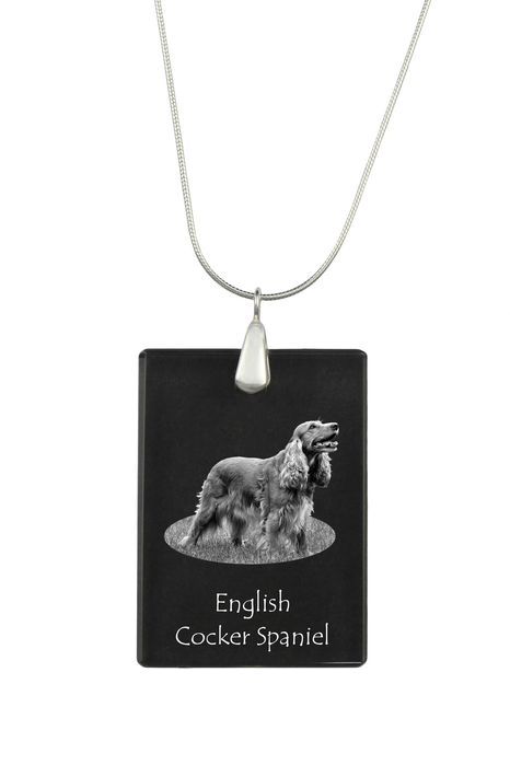 Cocker spaniel angielski naszyjnik kryształowy z psem Art-Dog