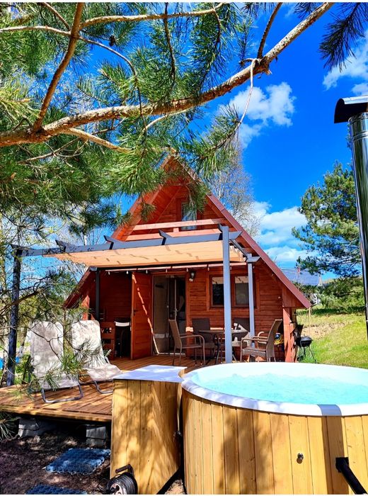 Domek na kaszubach z jacuzzi,Mały ale uroczy, lasek,wakacje,klima