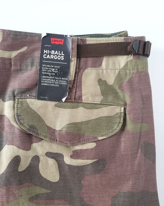 2019 Levis Premium - Hi Ball Cargos spodnie camo kamuflaż roz. 32