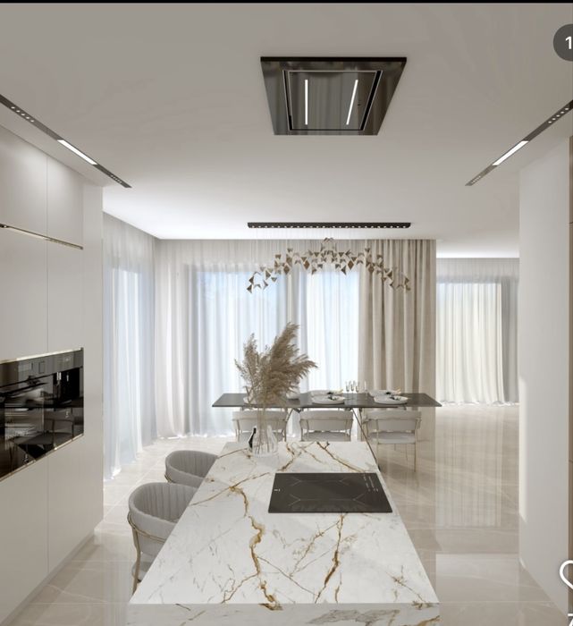 Okap kuchenny wyspowy Nortberg Slim 96 cm Black