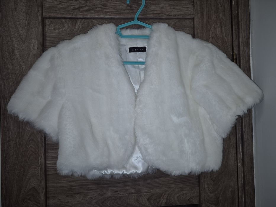 М-L білосніжне Нове Болеро весільне шубка весільна