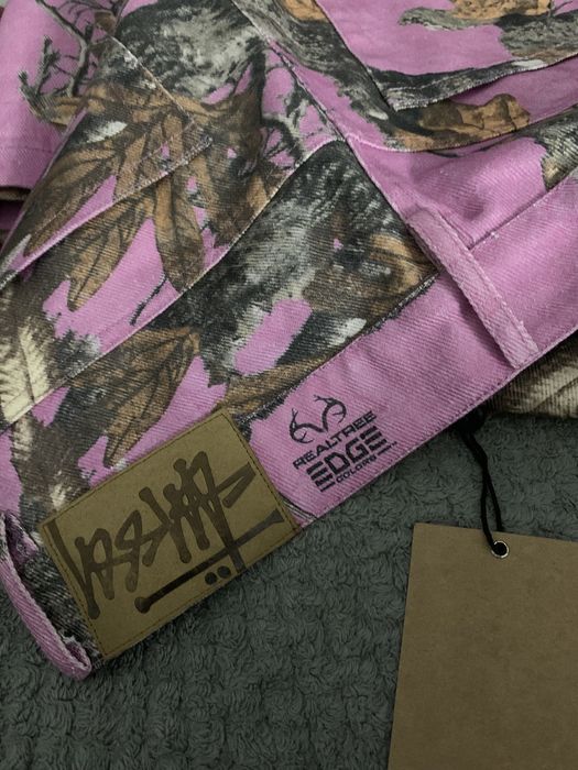 Штани камуфляж Stussy рожеві sk8 реп широкие stussy x realtree