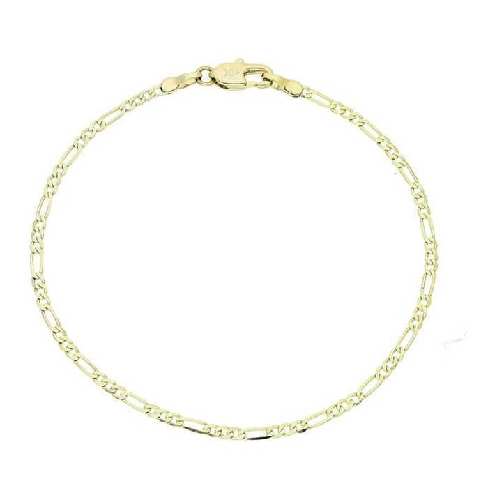 82448 Bransoletka 14k pozłacana 18 CM 2 MM splot figaro