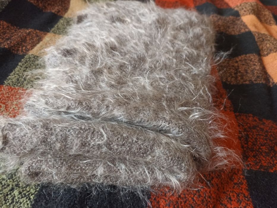 Пуховый платок плотной вязки