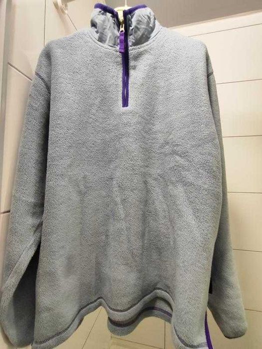 Теплый свитшот с высоким воротом на молнии флисовый свитер мирер