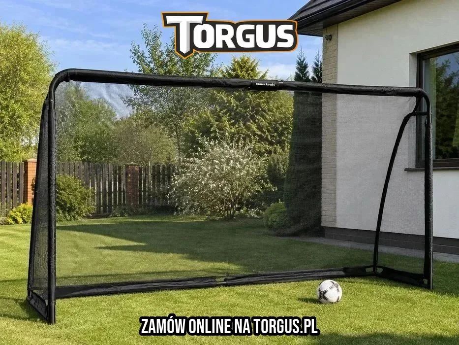 NOWA Duża Bramka Piłkarska 300x200 cm Metalowa Z Siatką Treningową Stalowa Do Gry W Piłkę Nożną Dla Dzieci Do Piłki Nożnej Czarna Solidna Wysyłka FV