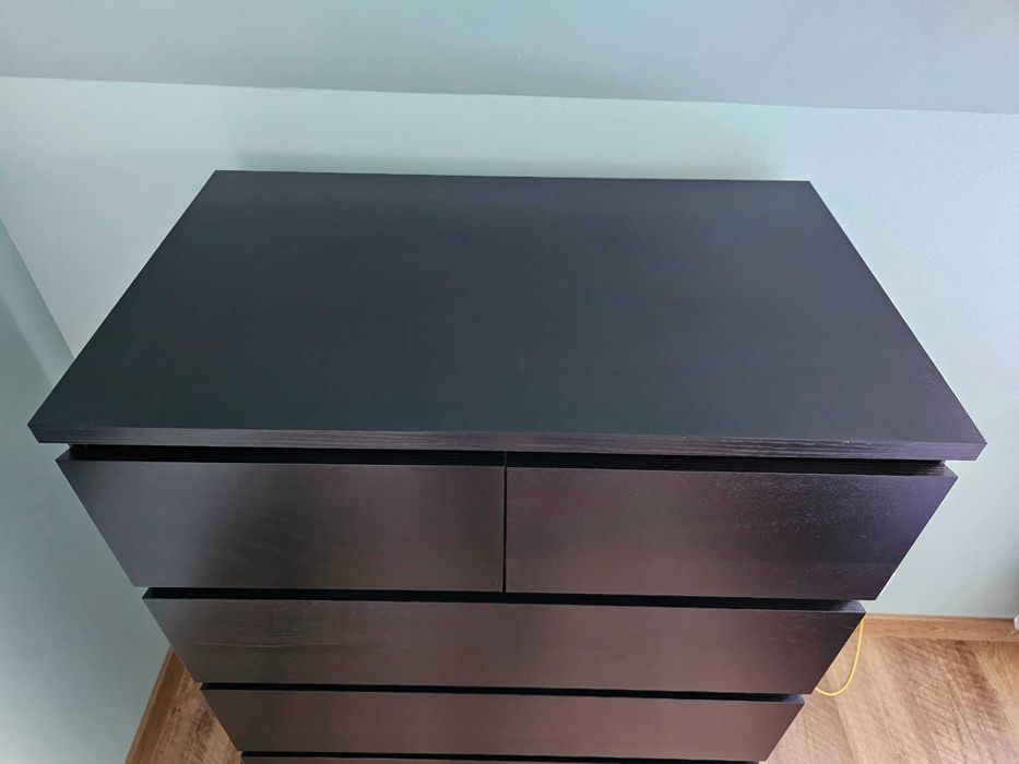 Zestaw mebli Ikea - MALM - czarnobrąz