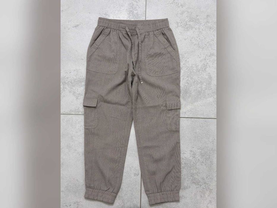 Spodnie beżowe bojówki cargo regular M/38