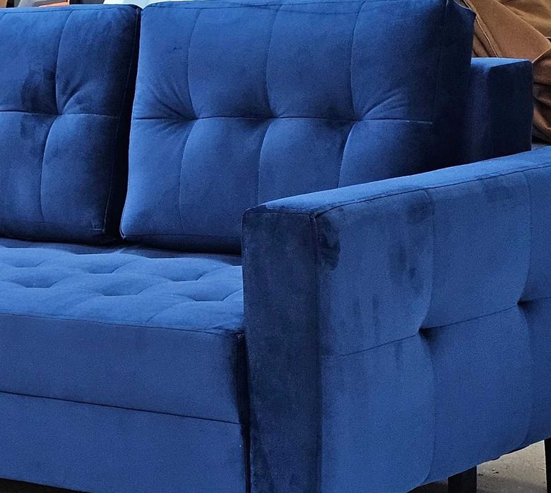 Porto. Narożnik modułowy. Kanapa z pufą. Funkcja spania. Sprężyny