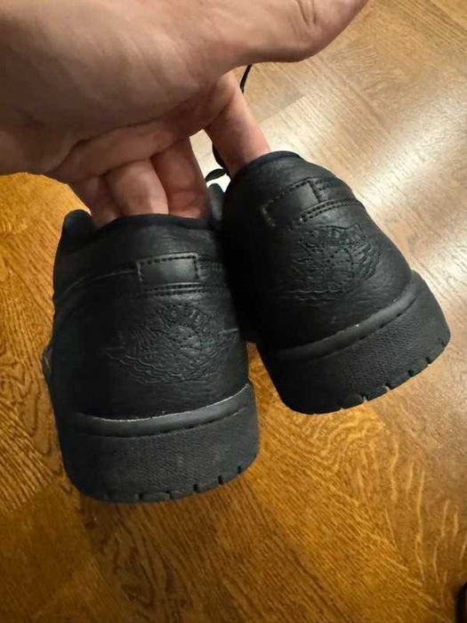 Buty Nike Air Jordan 1 Low Black Leather Sneakers 47