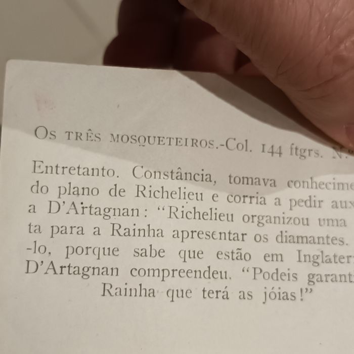 Os tres mosqueteiros cromos antigos