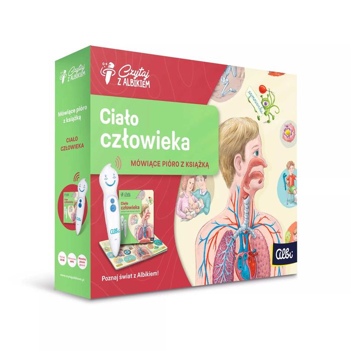 Albik Ciało Człowieka 5+ Interaktywny Zestaw z Mówiącym Piórem NOWOŚĆ