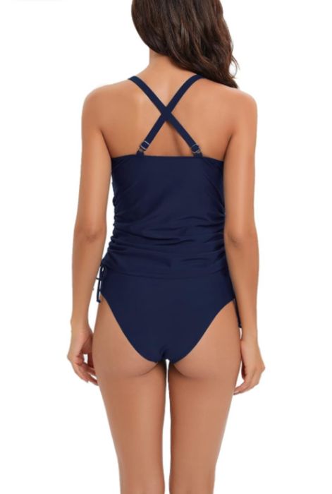 CheChury Damski tankini, seksowny zestaw, push up, wysoka talia