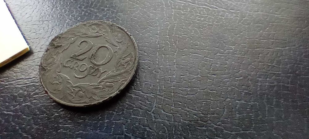 Stare monety 20 groszy cynk 1923  2RP cudo Destrukt