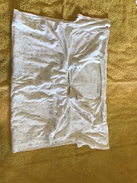 camisa de noite de dormir tons azul tamanho l